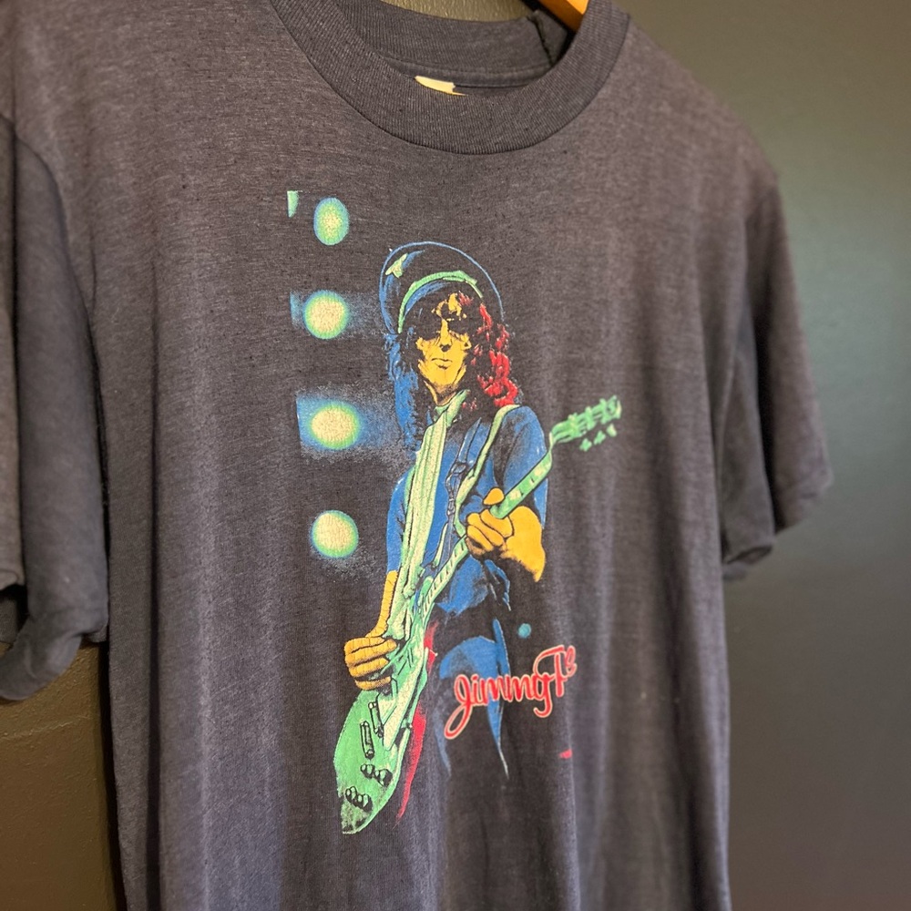 Vintage 80s Jimmy Page The Firm Tour T-Shirt - Picture 15 of 16